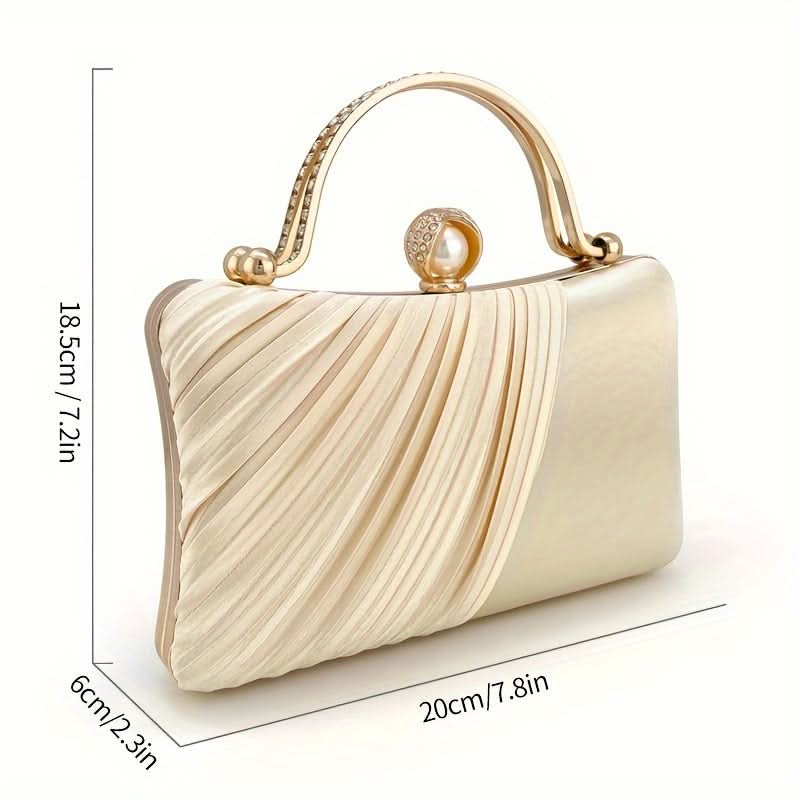 Satin Evening Clutch with Removable Strap