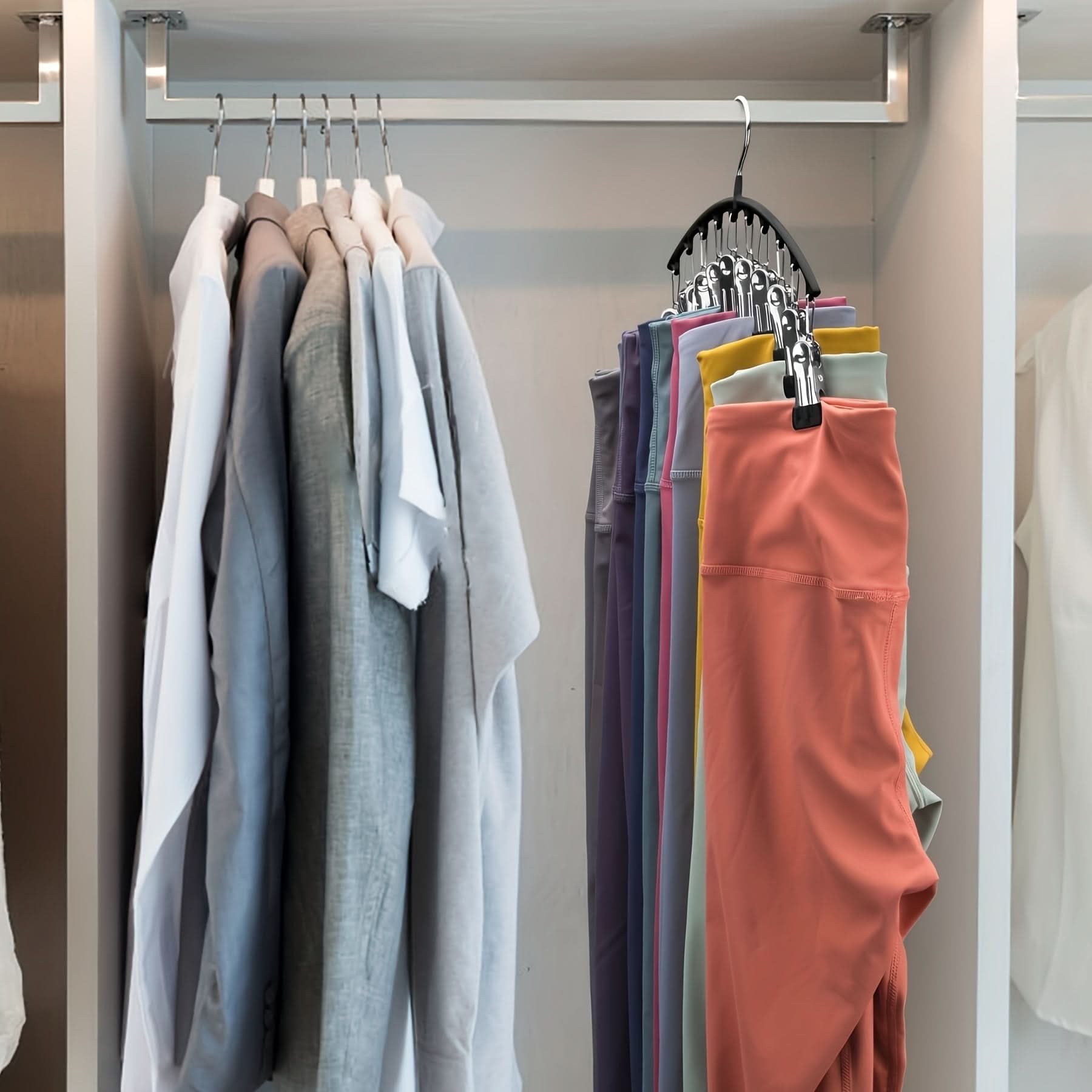 Space-Saving Curved Hanger for Yoga Pants & Leggings – Closet Organizer
