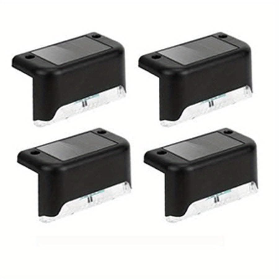 4-Pack Solar Powered Warm LED Deck Lights for Outdoor Use
