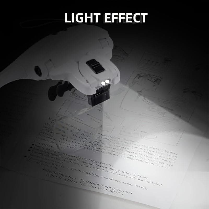 2LED Hands-Free Head Mount Magnifying Glasses