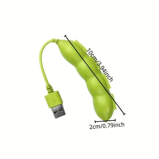 4-Port USB 2.0 Hub – Compact, Portable Pea-Shaped USB Splitter for Laptops