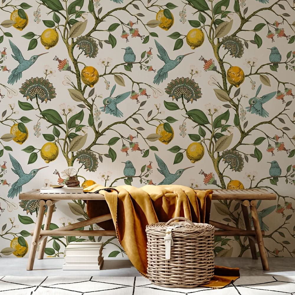 Bluebird Lemon Tree Removable Wallpaper Roll