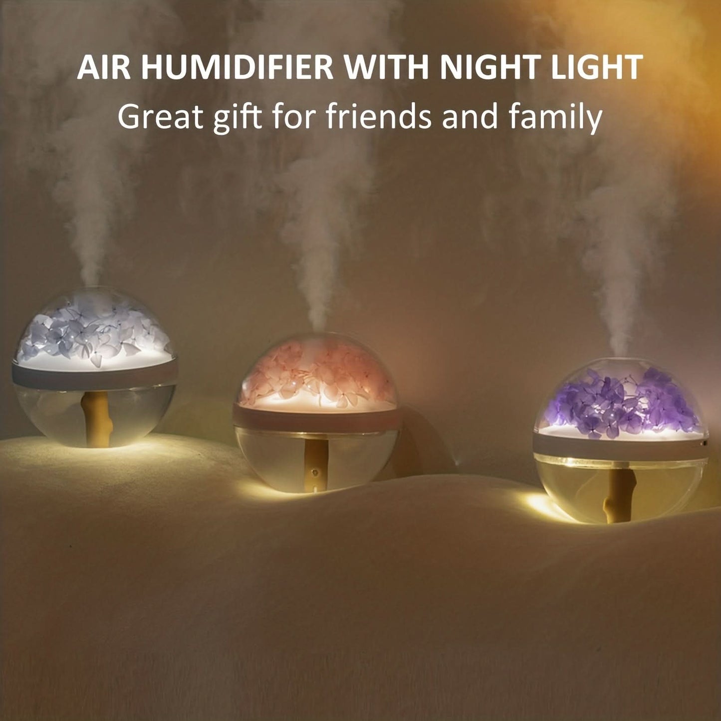 USB Portable Ultrasonic Air Humidifier with Night Light