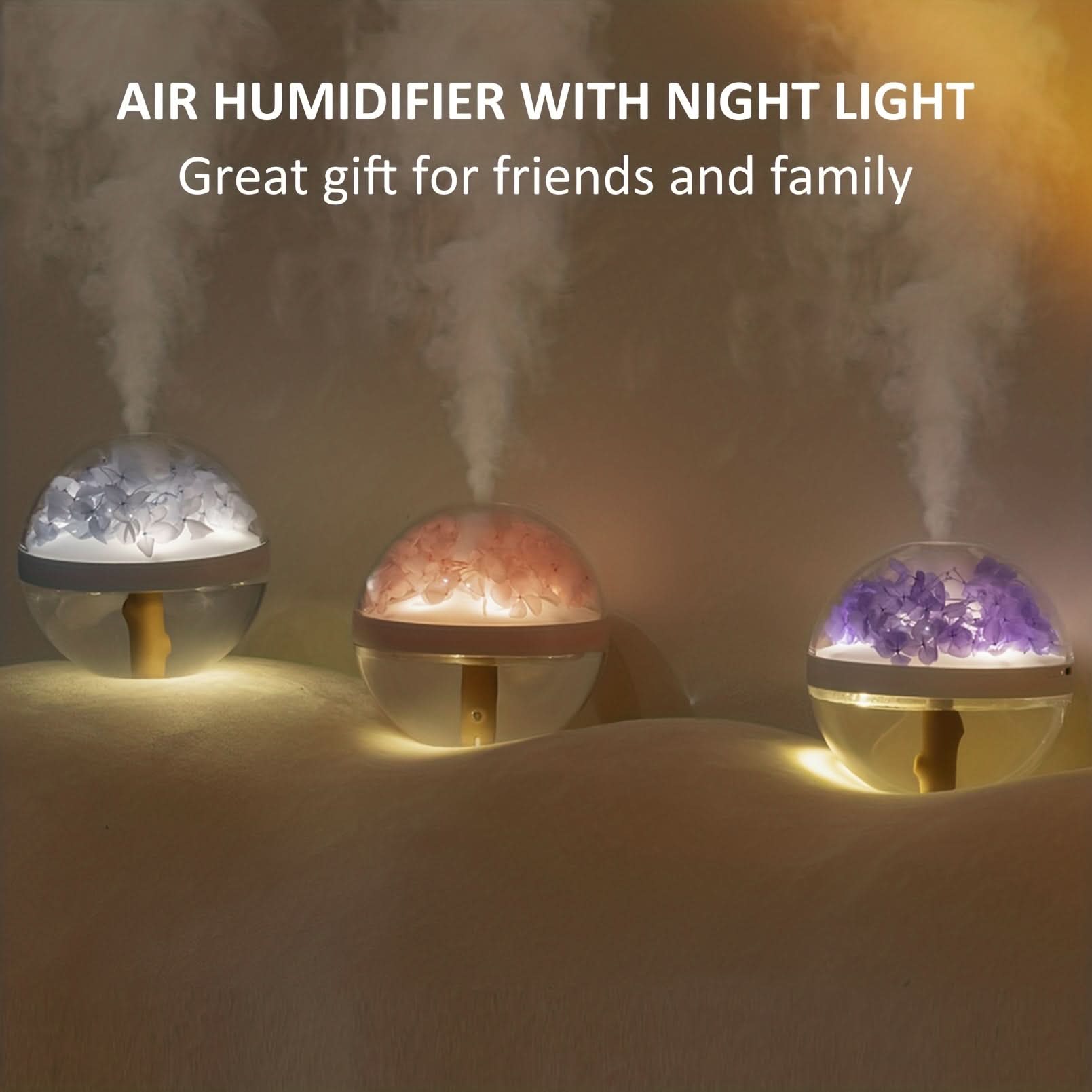 USB Portable Ultrasonic Air Humidifier with Night Light