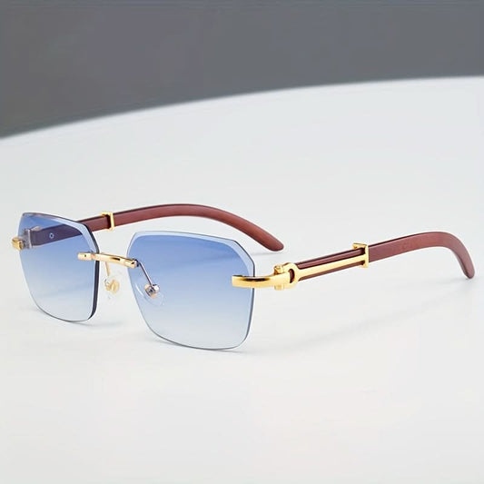 Chic Men's Frameless Square Glasses – Lightweight PC Lens