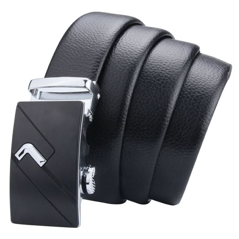 Men's Casual Automatic Buckle Belt – Two-Piece Nail Plate Design (120cm)