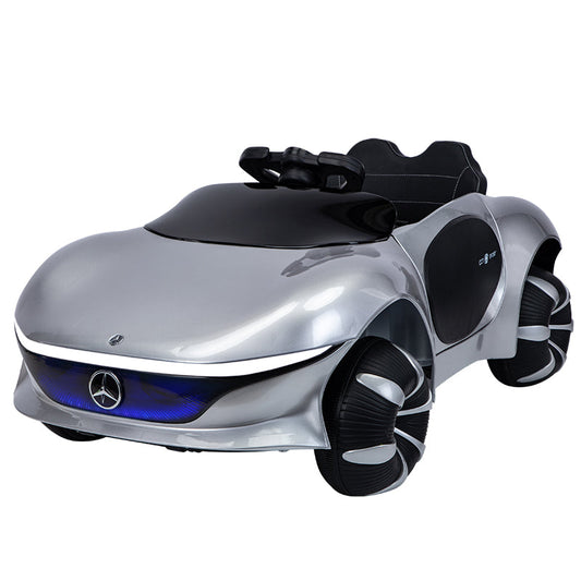 Mercedes Benz 12v Battery Operated Car with Remote Silver