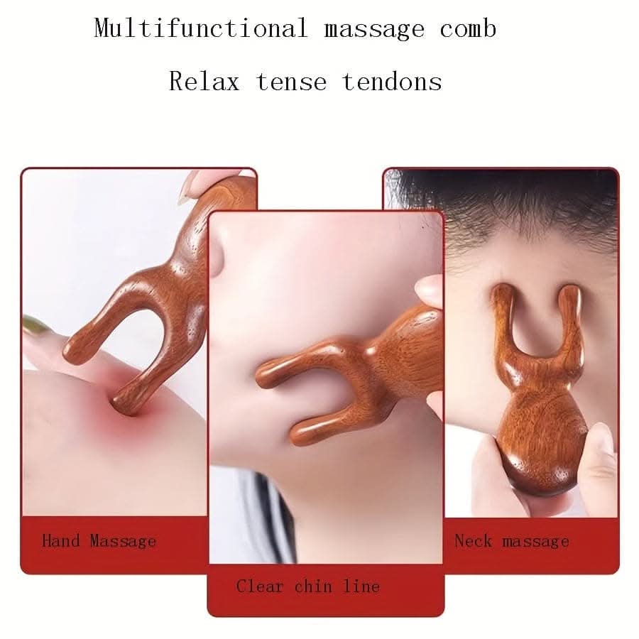 Relaxing Frog Massage Comb – Natural Sandalwood Soothing Tool