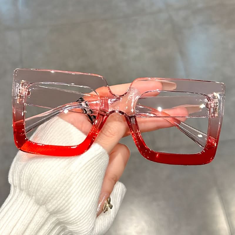 Oversized Stylish Large Square Frame Clear Lens Glasses – Fashionable Everyday Spectacles