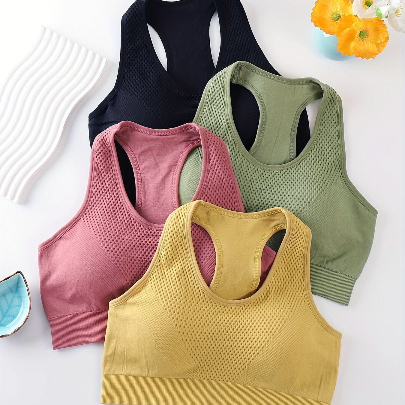 4-piece Pack Women’s Racerback Sports Bras