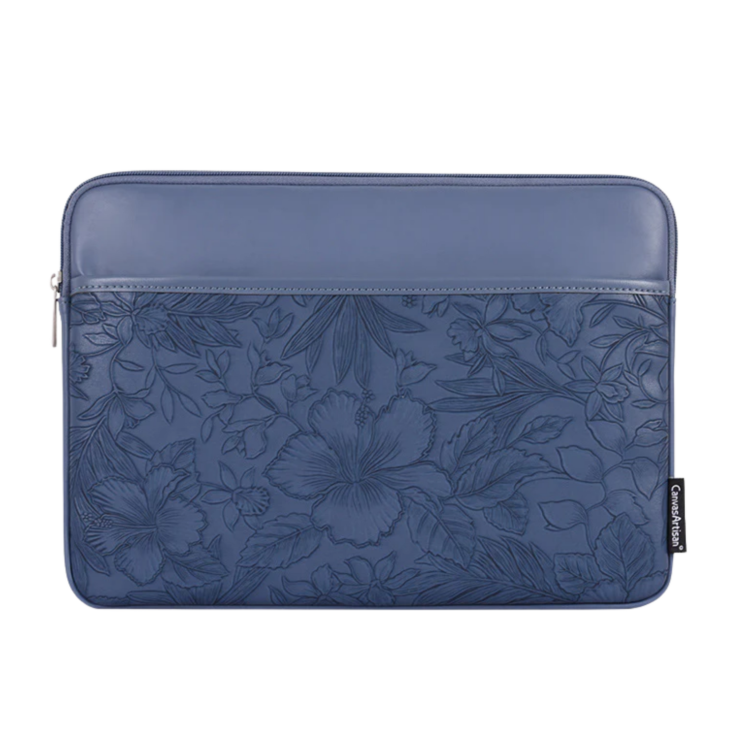 Laptop Sleeve with Front Pocket – Fits Dell, Huawei & More – Floral Embossed Design