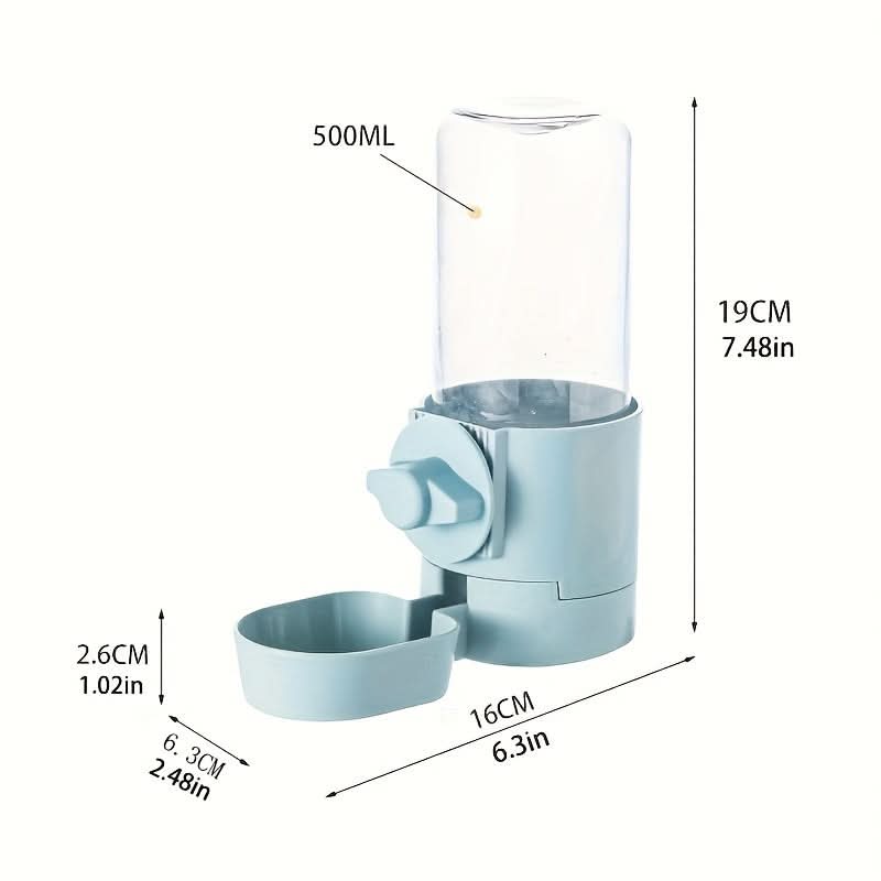 Hanging Bird Cage Feeder with Water Bottle and Food Dispenser – 500ml
