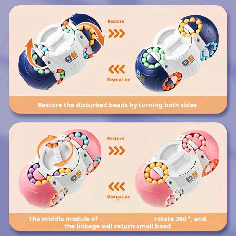 Magic Beans Stress Relief Toy – 3D Multifaceted Fingertip Cube Puzzle for Kids & Toddlers