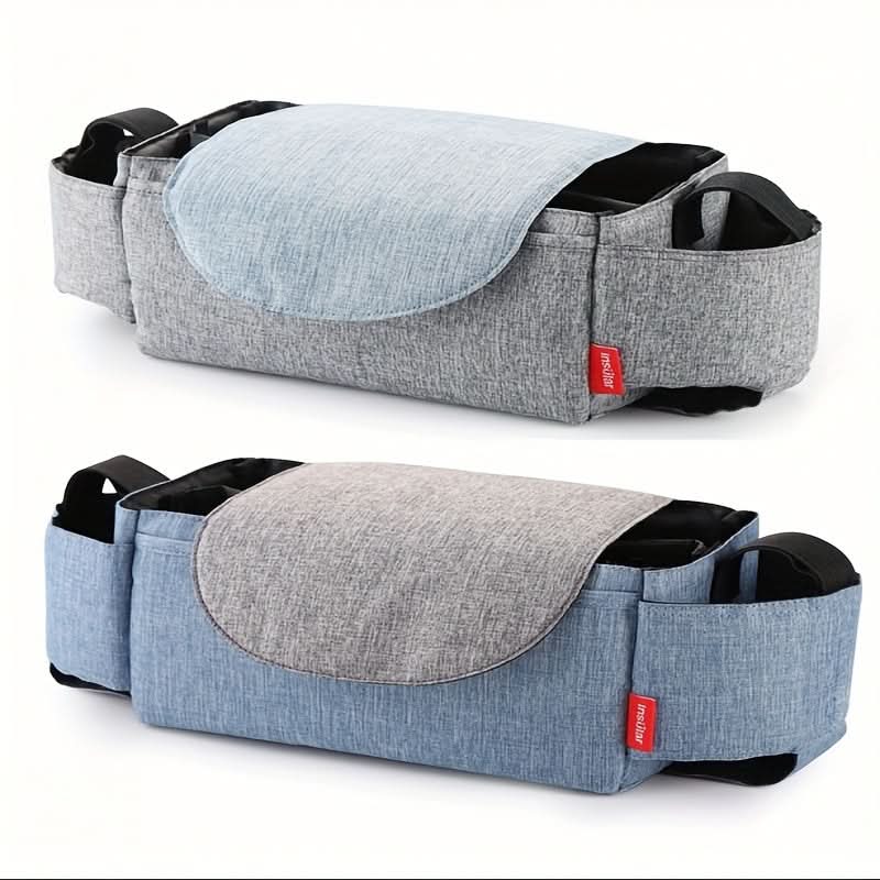 2pcs Universal Stroller Organizer Bags with Cup Holders