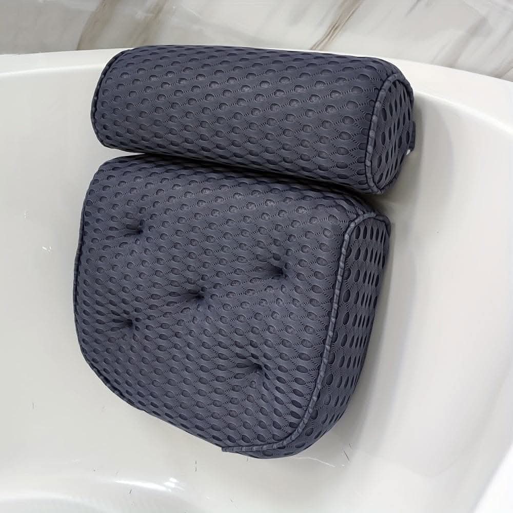 Luxury Bath Pillow Headrest - Ultra-Comfort Neck & Back Support