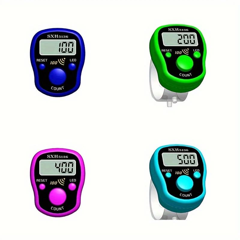 Portable LED Step Counter with Finger Loop – Accurate Fitness Tracker