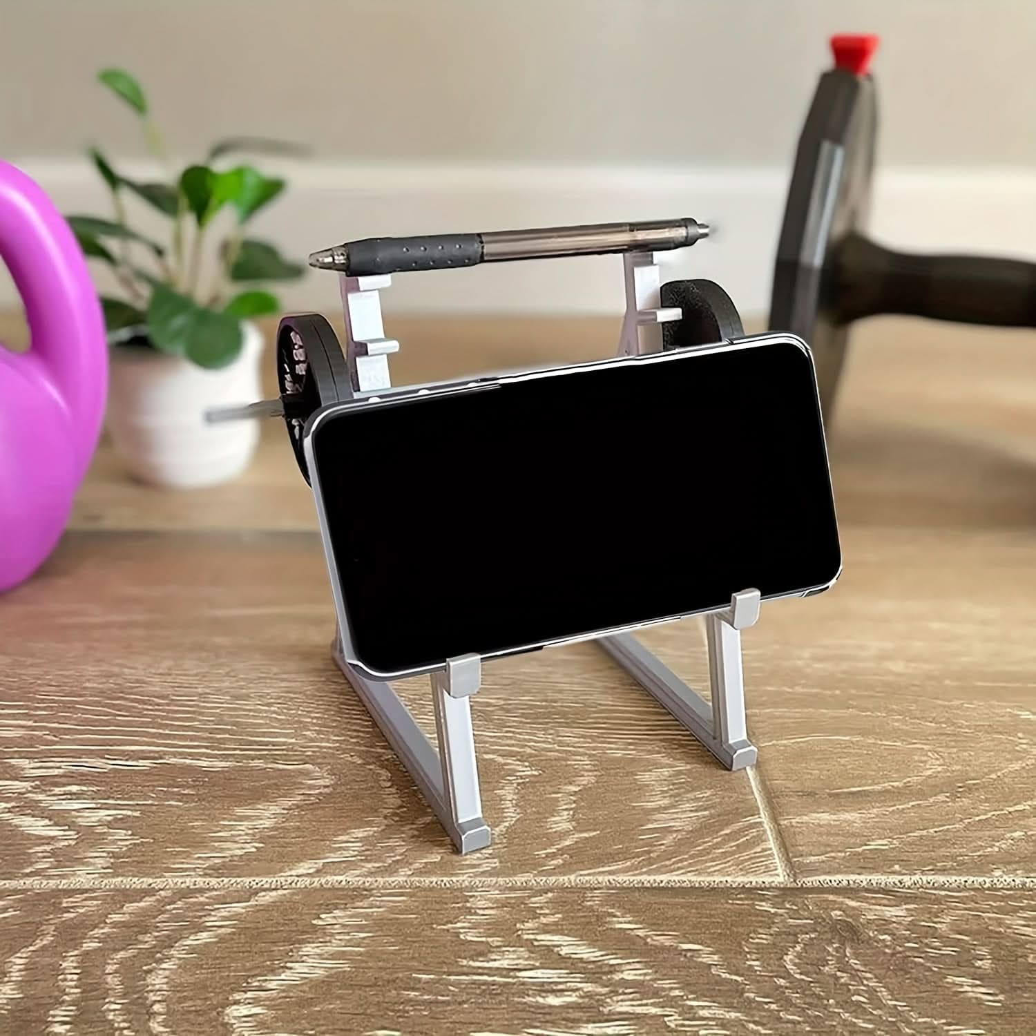 Funny Barbell Rack Pen Holder