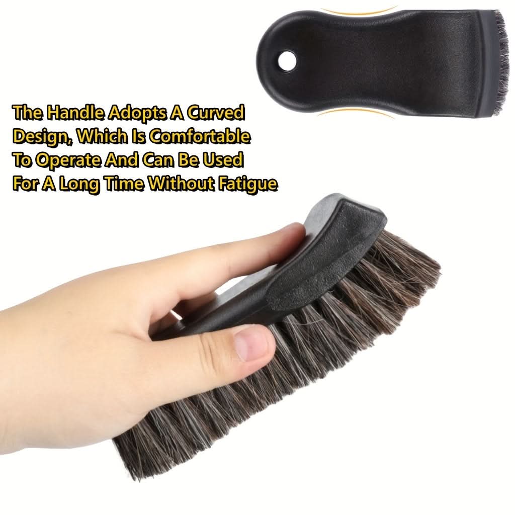 Premium Horsehair Leather Cleaning Brush – Car Interior