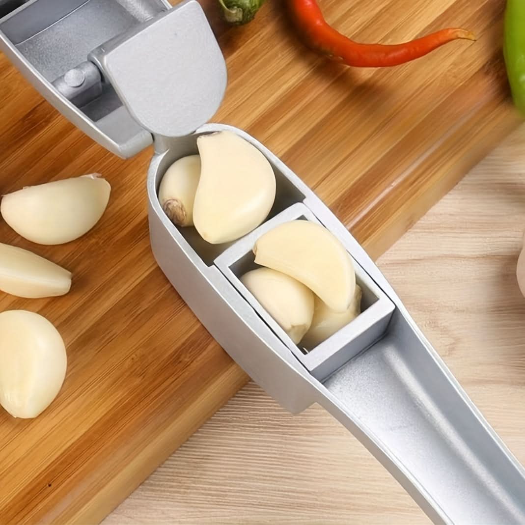 Multifunctional Aluminum Alloy Garlic Press – Slices & Mins Garlic, Easy-to-Use