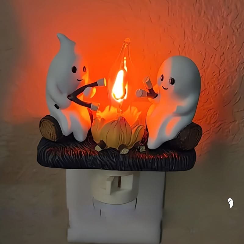 Ghost Campfire Flickering Night Light - 3D LED Faux Campfire
