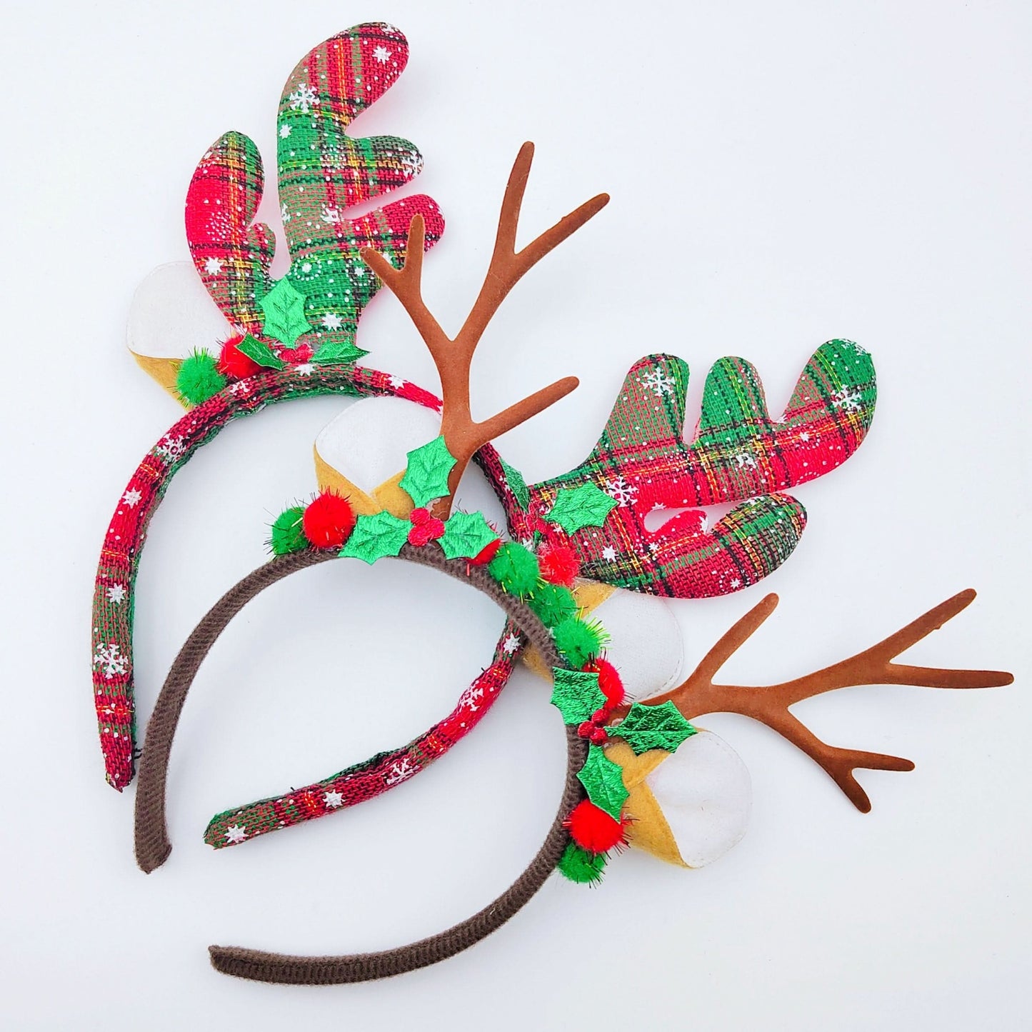 4-Pack Christmas Reindeer Antler Headbands for Parties