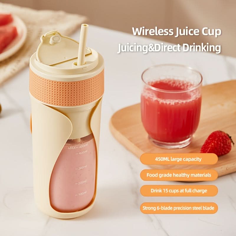 Portable 3-in-1 Blender and Juicer – USB Rechargeable with Digital Display