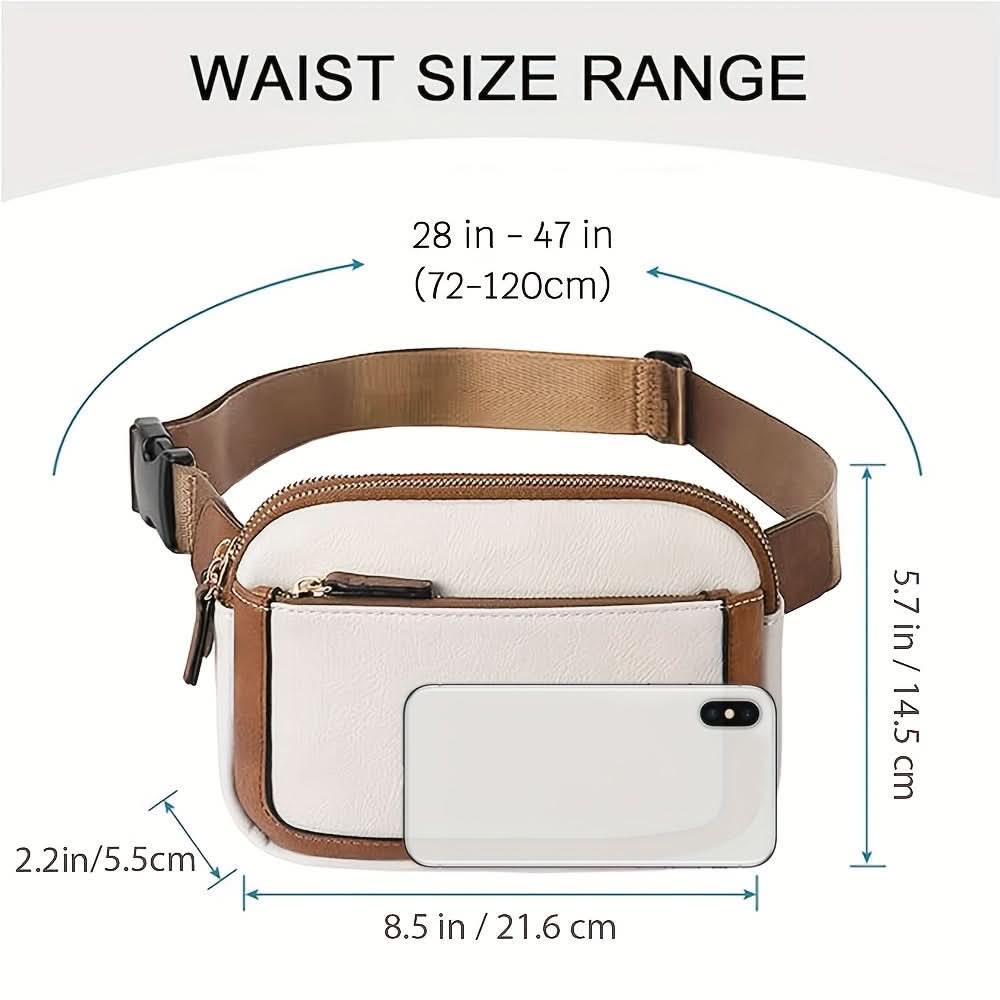Stylish PU Leather Crossbody Waist Bag