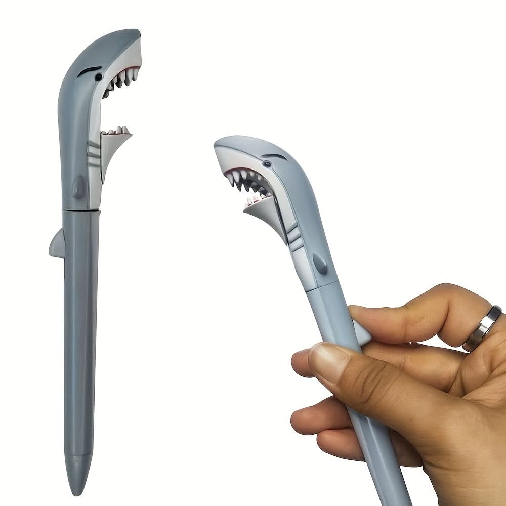 Shark-Themed Retractable Ballpoint Pen – Fun & Ergonomic Cartoon Stationery