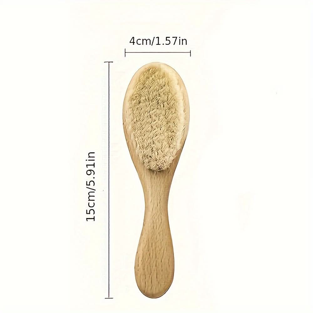 Soft Wooden Baby Hair Brush and Comb Set