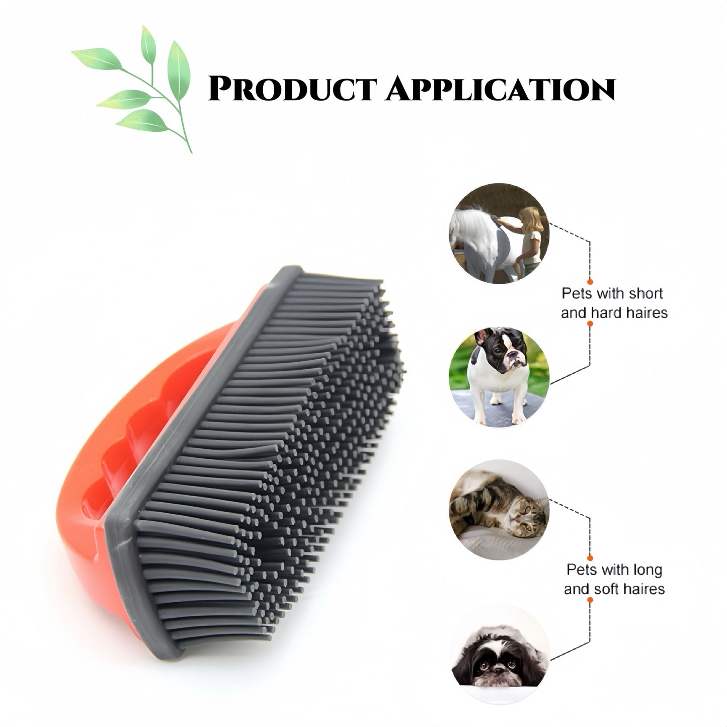 Ergonomic Silicone Pet Grooming Brush – For Dogs & Cats