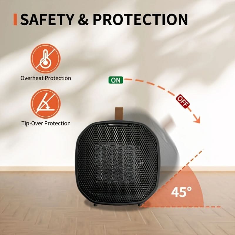 800W/1200W Space Heater with PTC Heating Element – Energy-Efficient
