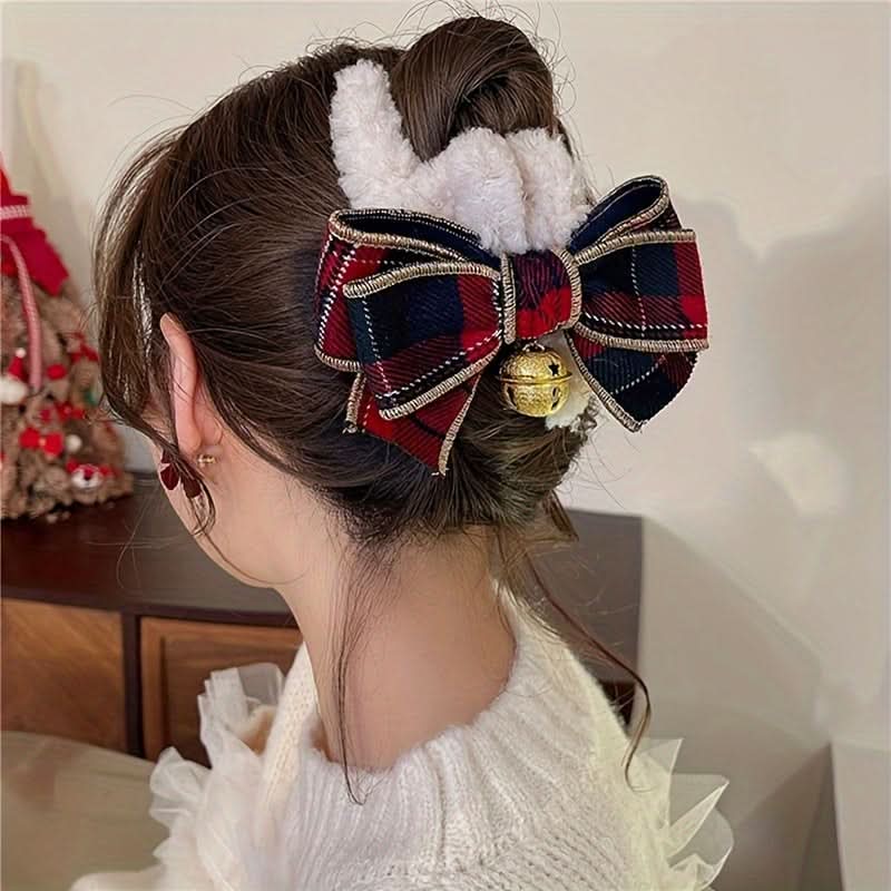 4pcs Christmas Bow Hair Clips for Women