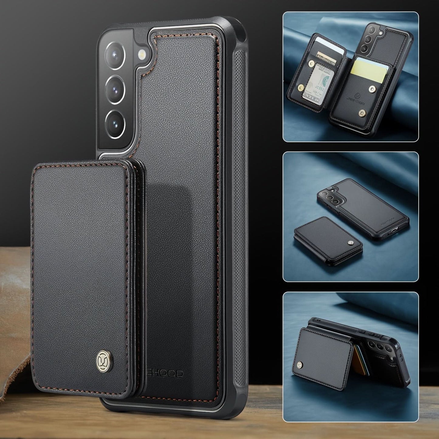 RFID Blocking 2-in-1 Detachable Wallet Case for Samsung Galaxy S23 Ultra