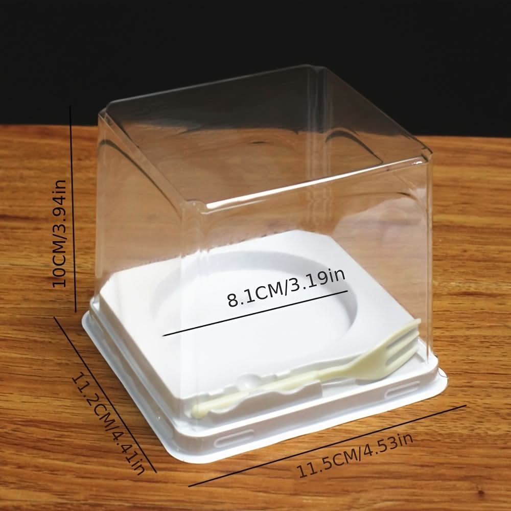 50PCS Clear PET Baking Cups with Lids