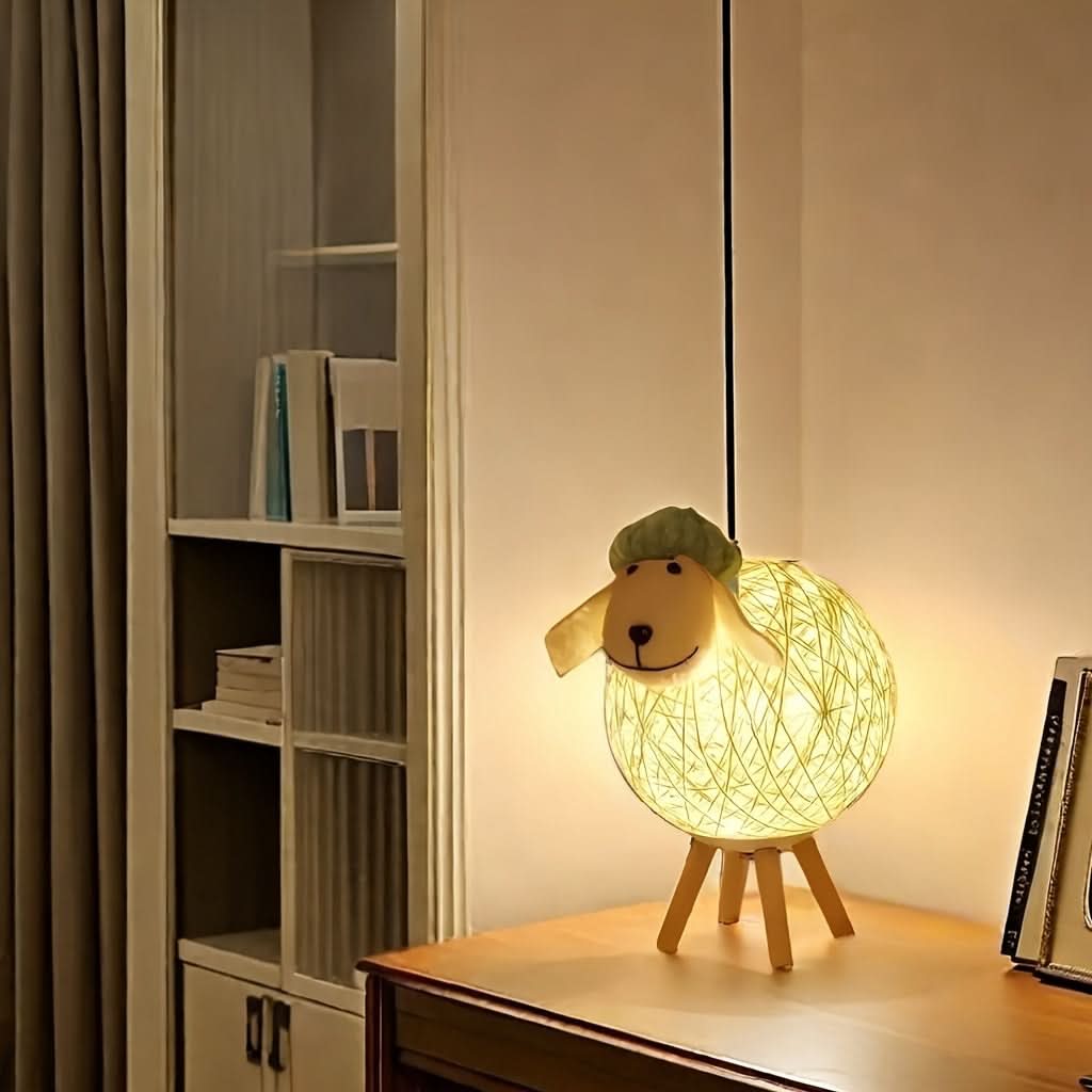 USB-Powered LED Sheep Table Lamp, Decorative