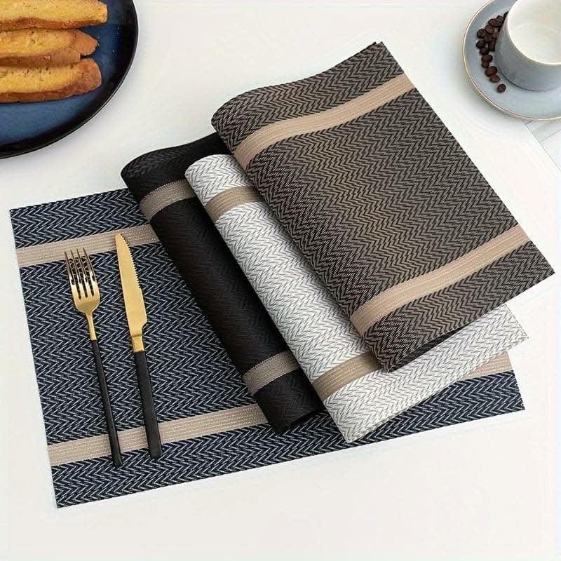 Nordic Style Square Placemats - 4/6/8pcs Elegant Table Protectors