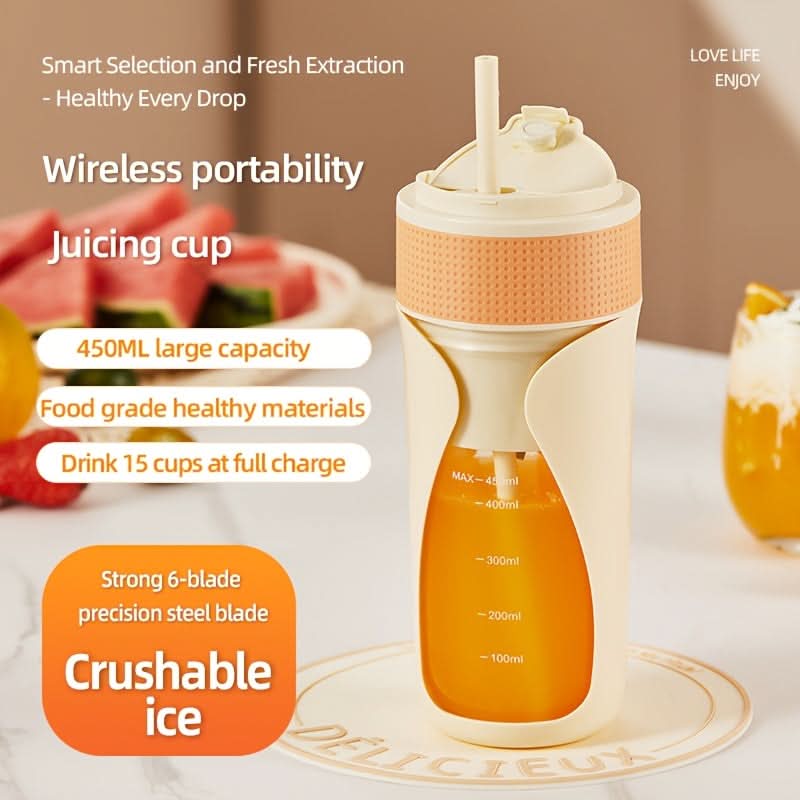 Portable 3-in-1 Blender and Juicer – USB Rechargeable with Digital Display