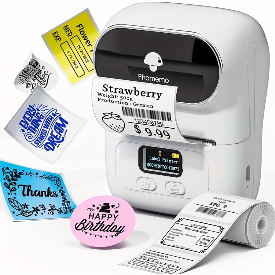 Compact Wireless Thermal Label Printer for Mobile