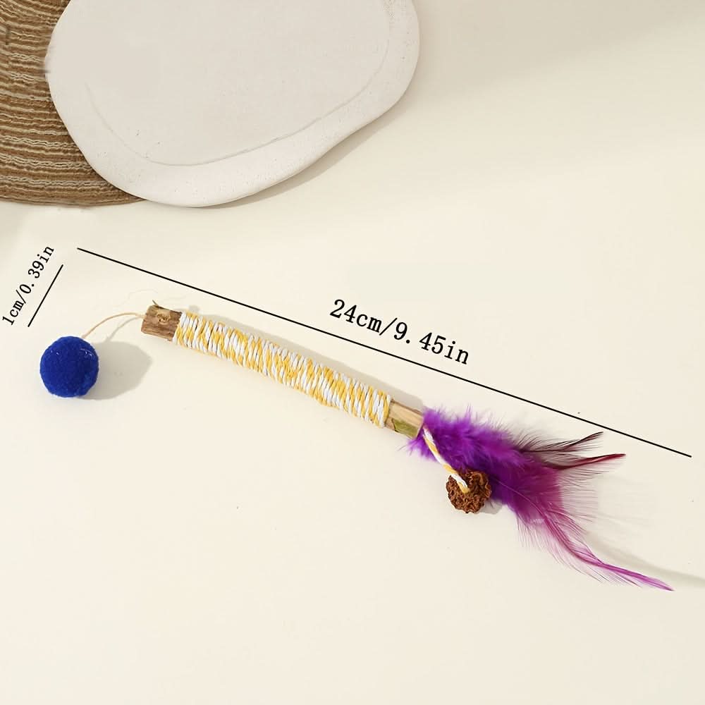 4pcs Interactive Cat Toys with Wand & Ball