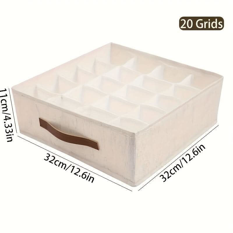 3-Pack Stacking Polyester Closet Organizer Boxes