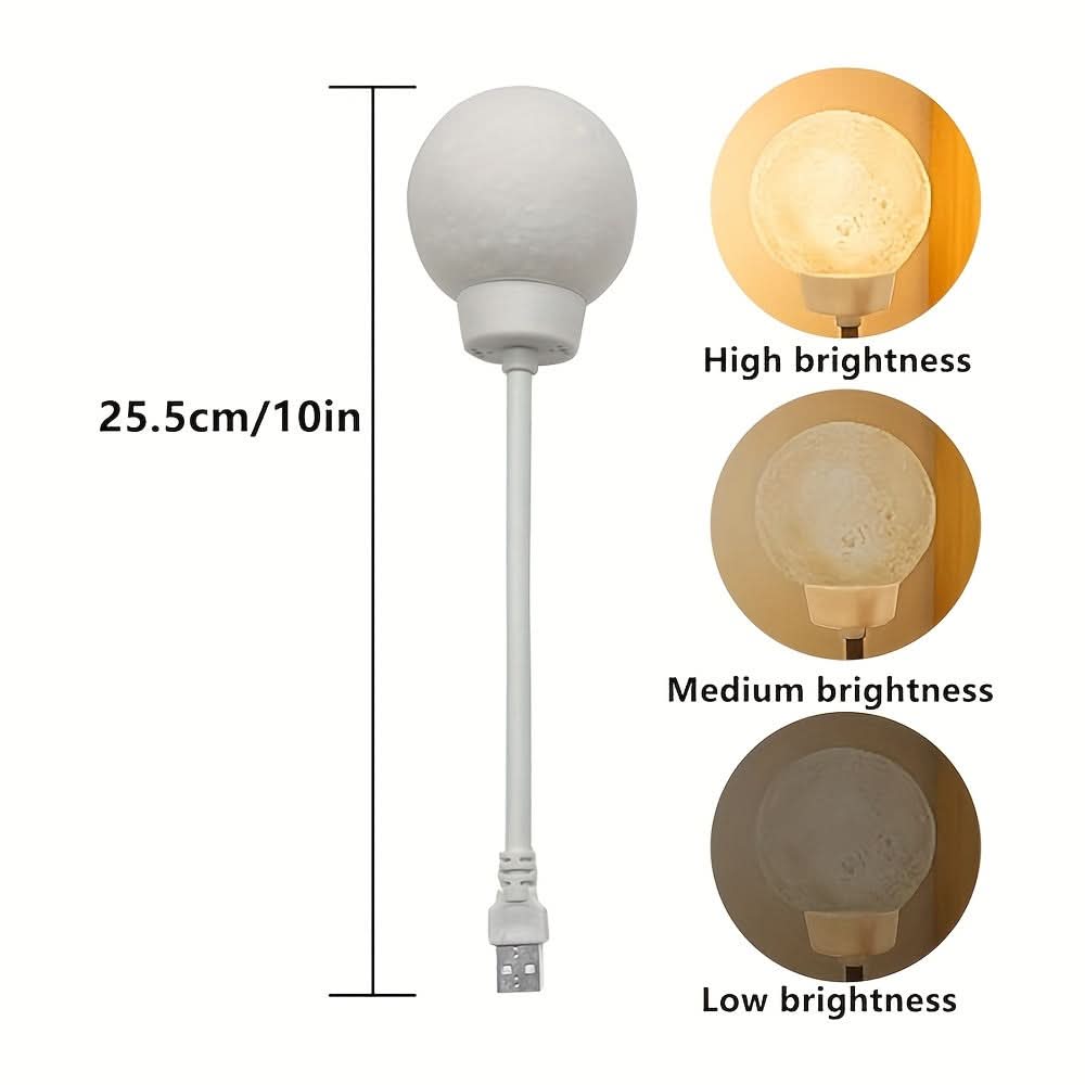 Voice-Activated Lunar Light Bedside Lamp