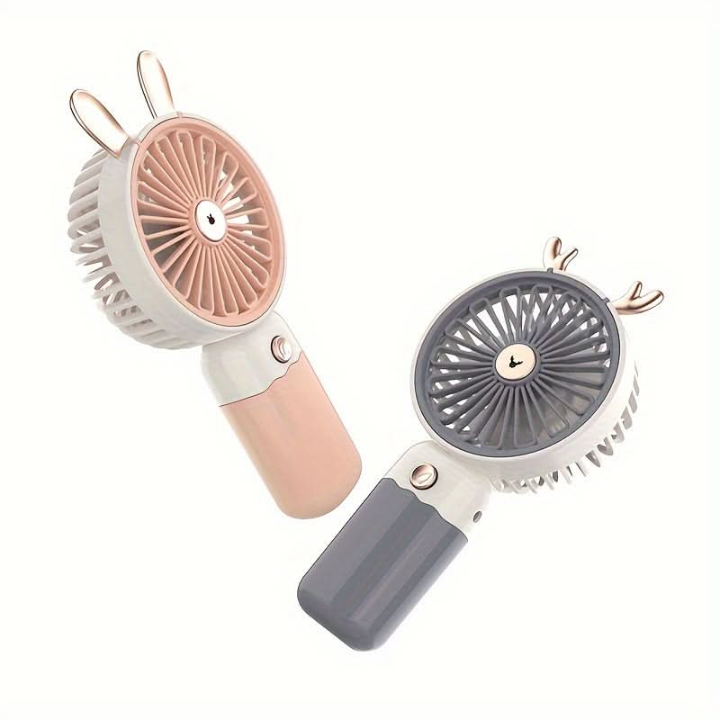 Cute Portable Handheld Mini Fan – Battery-Operated