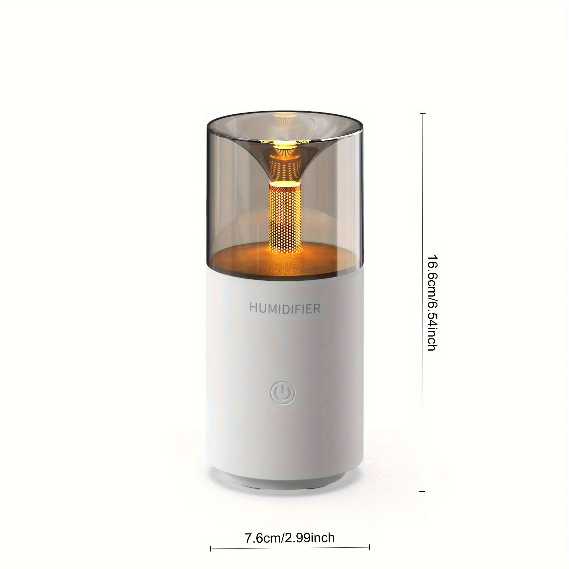 Vintage USB Candlelight Humidifier & Diffuser – Compact for Home & Office
