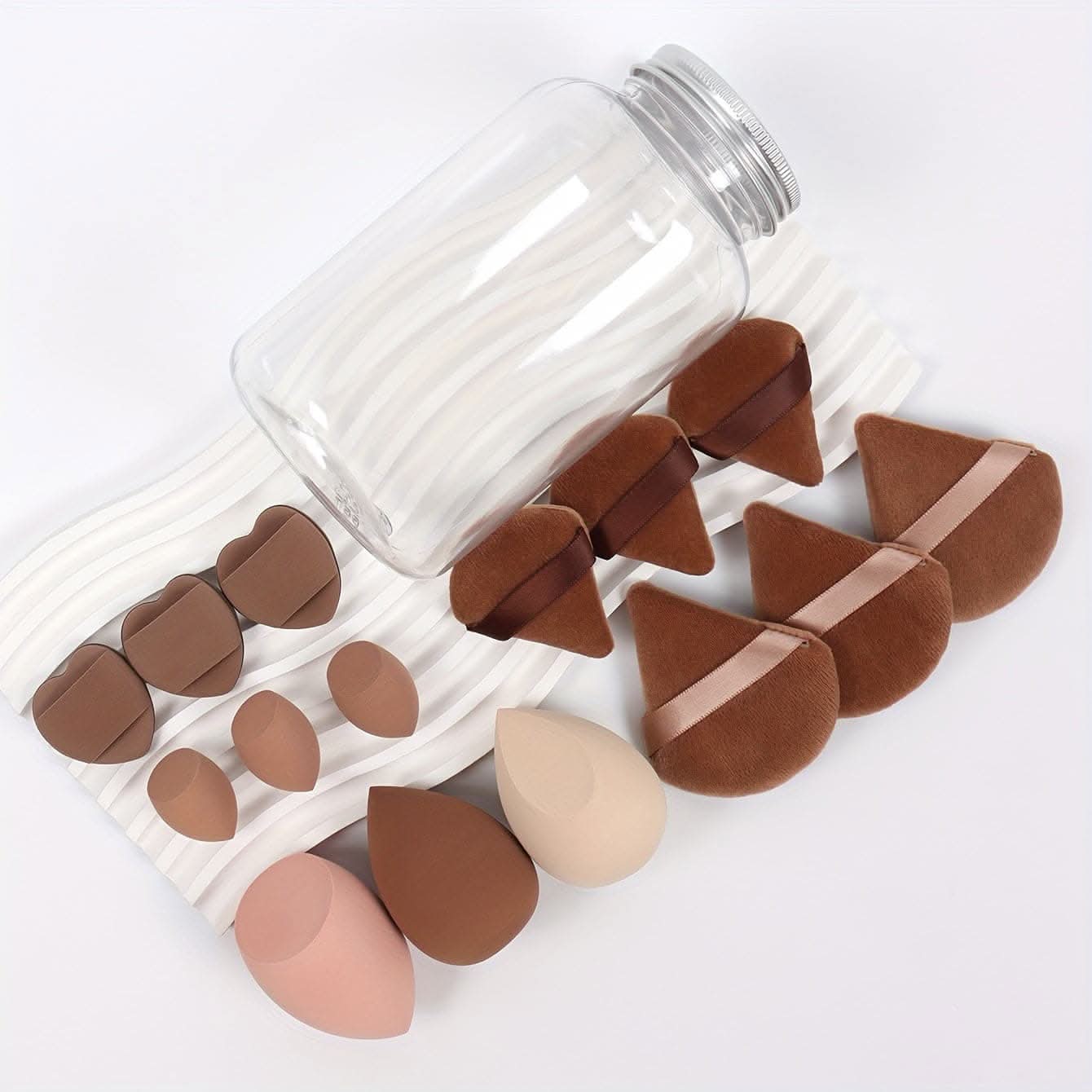 15-Piece Makeup Tool Set in Jar