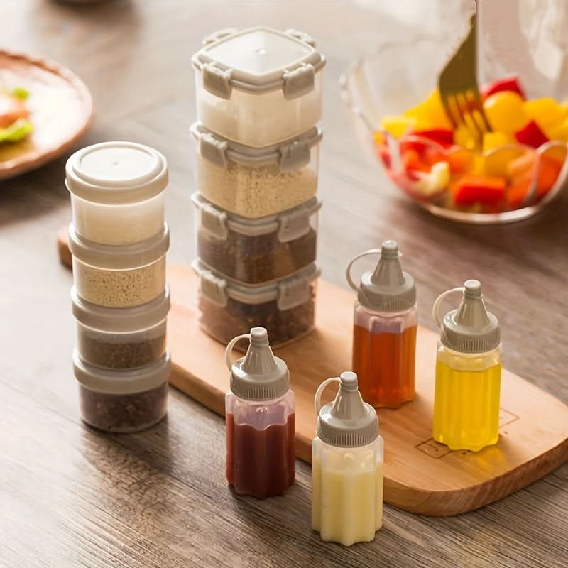 4-Pack Mini Squeeze Sauce Bottles Set