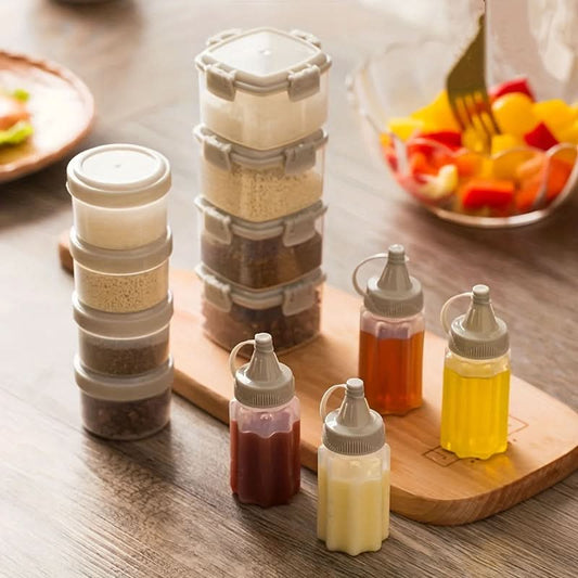 4-Pack Mini Squeeze Sauce Bottles Set