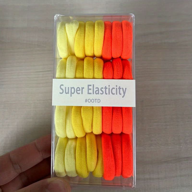 32pc Multicolor Rainbow Hair Ties for Kids
