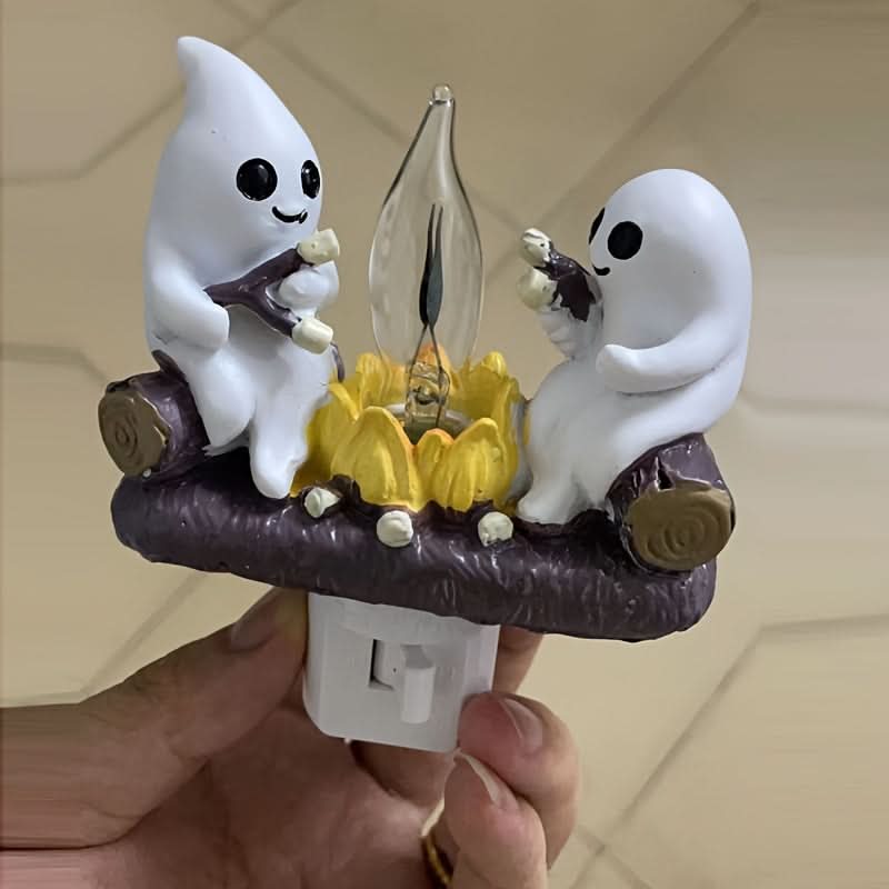 Ghost Campfire Flickering Night Light - 3D LED Faux Campfire