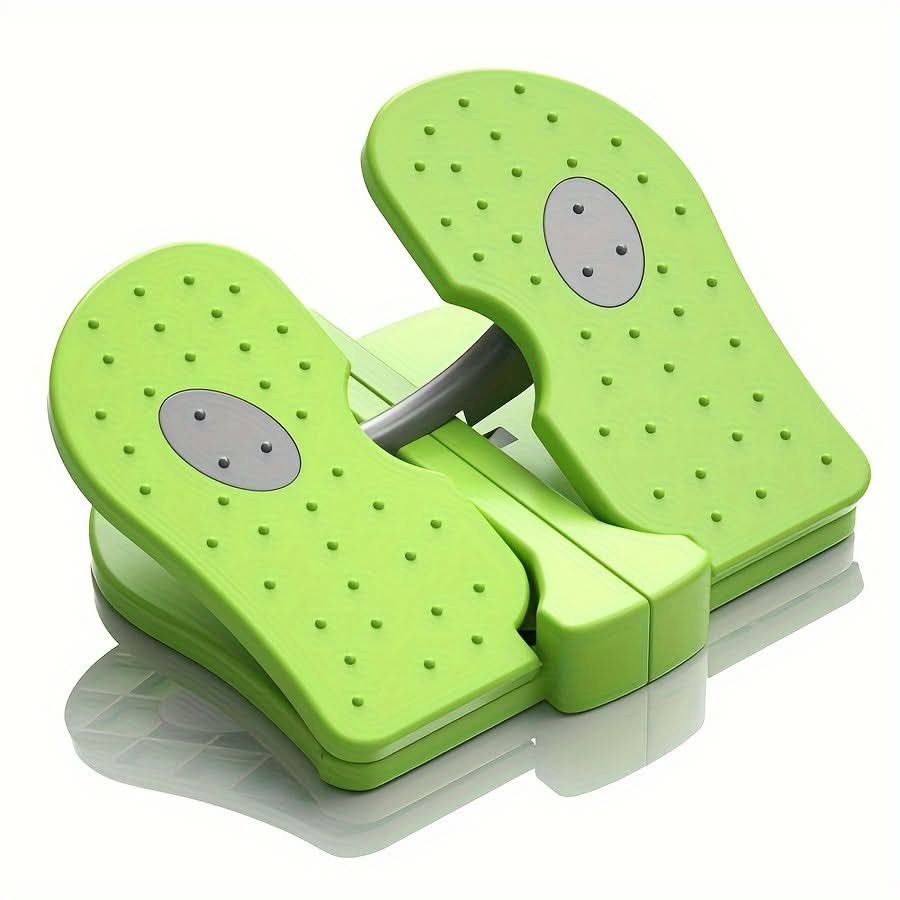 2-in-1 Compact Exercise Stepper & Stretcher – Soft Pedal Total Body Workout Machine
