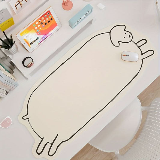 Large Cute Cartoon Animal Mousepad – Spill-Proof